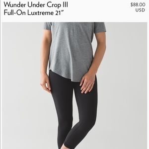 Black LuluLemon Capri Yoga Pants